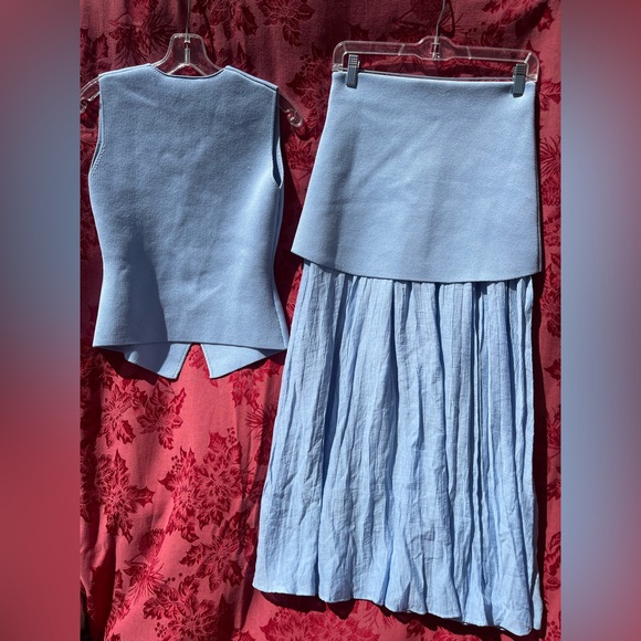 Zara Sky Blue Maxi Skirt *skirt only - Picture 4 of 6